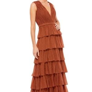 Mac Duggal Ieena Tulle Tiered A-Line Gown